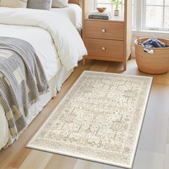 Washable 2×3 Entryway Area Rug – Small Non Slip Vintage Kitchen Runner Rugs I…