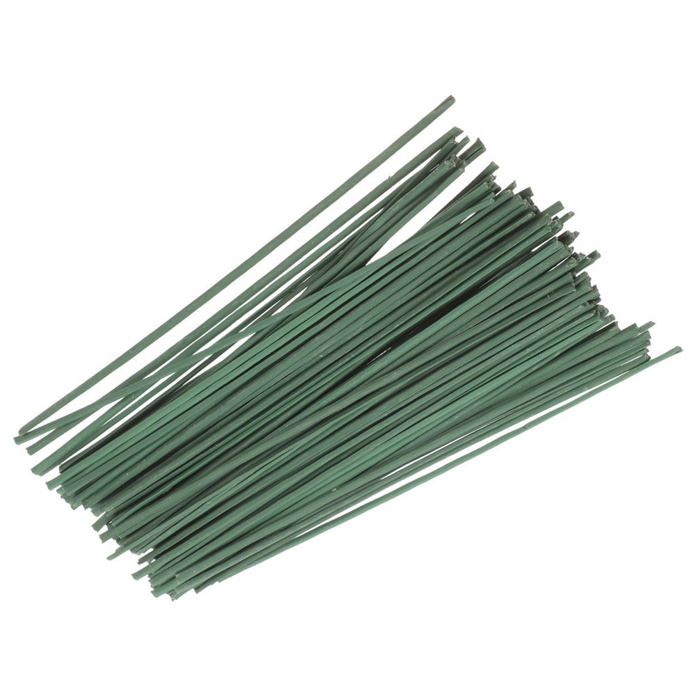 100Pcs Durable Floral Wire Stems for Decoration DIY Flower Arrangement Green