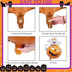 62″ Extra Large Skeleton Halloween Foil Balloons for Ghost Spooky Party Decor