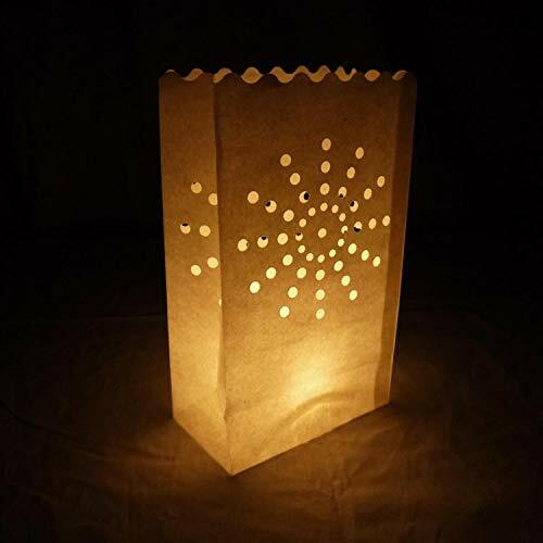 Quasimoon Sunburst Paper Luminaries / Luminary Lantern Bags Path Lighting (10…