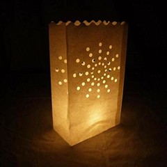 Quasimoon Sunburst Paper Luminaries / Luminary Lantern Bags Path Lighting (10…