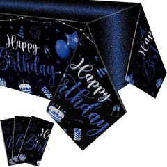3 Pcs Happy Birthday Tablecloths Happy Birthday Party Decorations Plastic Tab…