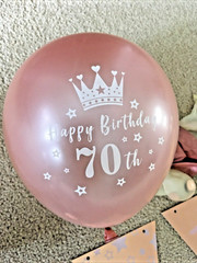 70th Birthday Party Pack, Balloons, banner, Happy 70th Birthday bunting, Sash