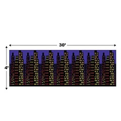 Backdrop, Night Sky Photo Booth Background for Super Awards Night Cityscape