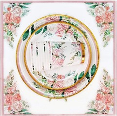 Bohemian Floral Disposable Tableware Set – Perfect for Weddings & Showers