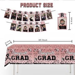 New Rose Gold/black Graduation Party supplies