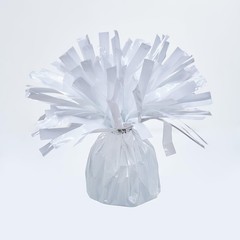 Balloon Weights – 16 Pack with Curling Ribbon White 100g, Metallic Balloon An…
