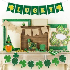 St Patricks Day Banner Garlands St Patricks Day Decorations Lucky Banner Garl…