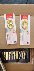 21 PCS 80Th Birthday Decoration Kit for Men/Women, Black Gold Happy 80Th