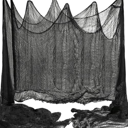 Niurui 400 x 39 inch Large Size Creepy Cloth Black Halloween Scary Dark Black
