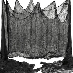 Niurui 400 x 39 inch Large Size Creepy Cloth Black Halloween Scary Dark Black