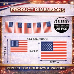 4th of July Decorations Set, Patriotic Party Supplies with Red ,Blue , White