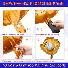 Baseball 10th Party Balloons,32 Inch Red Foil Number 10 Balloon,Sports Theme …
