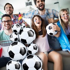 4 Pcs 3.5 ft Giant Standing Soccer Foil Balloons for Sports Themed Party Deco…