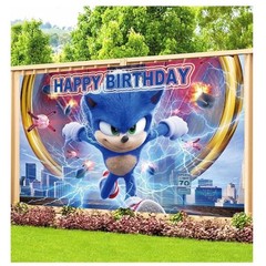 Sonic Hedgehog Birthday Party Banner (5×3) (DLT5)