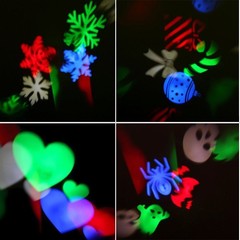 Halloween Christmas LED Laser Light Projector Snowflake House Party Stage Decor