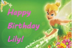 3×6 Tinkerbell vinyl Birthday Banner