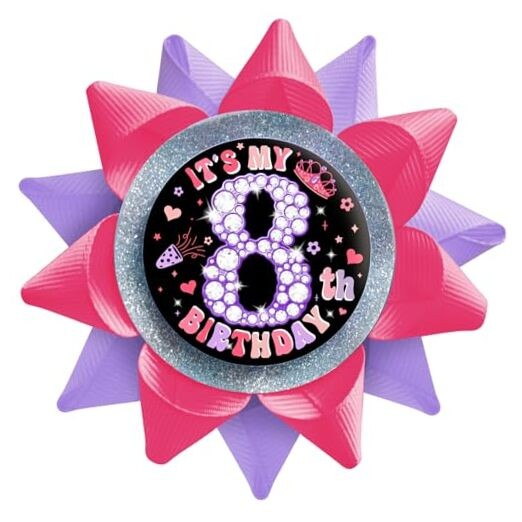 Handmade It’s My 8th Birthday Button, 8th Birthday Button Pins for Girls, Hot