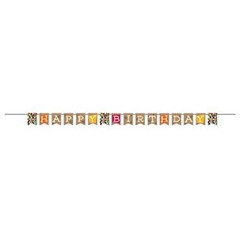 Birthday Kraft Modern Confetti Design Birthday Party Decoration Pennant Banner