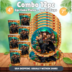 How Train Dragon Party Supplies happy birthday centerpiece decoration cup plate