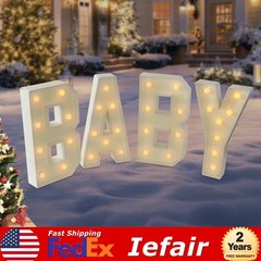 70cm BABY Marquee Letters LED Light Up Sign for Baby Shower Birthday Party Decor