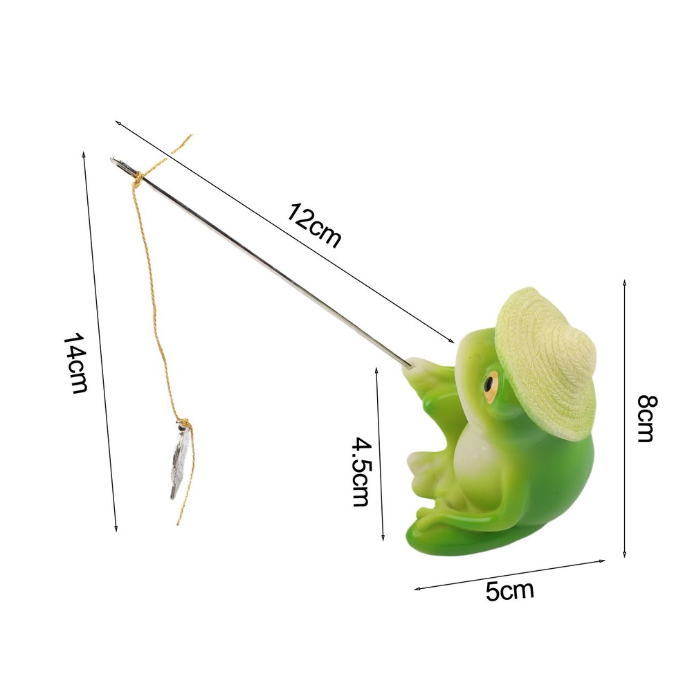 Outdoor For Garden Frog Statue Resin Figure for Patio Balcony Pond Decoration