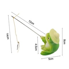 Outdoor For Garden Frog Statue Resin Figure for Patio Balcony Pond Decoration