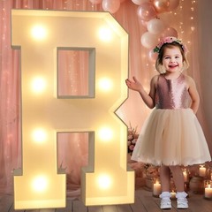 Pooqla 3FT Marquee Light Up Letters, LED Marquee Letters for Party Decoration, R