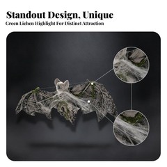 Distressed Black and Gray Spooky Nocturnal Creature Decoration Hanging