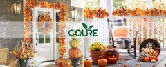 3 Pack Fall Leaf Garland, Hanging Fall Vines Autumn Garland Artificial Maple