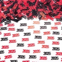 Black Red 2026 Confetti Graduation Table Centerpiece Grad Party Decorations