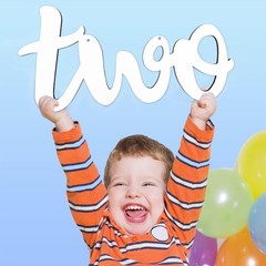 2nd Birthday Wooden Sign White Two Cutout Letter Photo Booth Props Two 15.74’’*