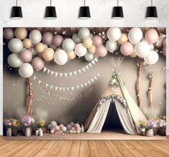 Bohemian Backdrops Pillow Background Dream Catcher Baby Shower Birthday