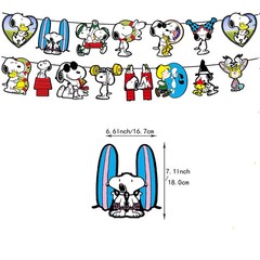 Peanuts Snoopy Birthday Party Set Balloons (16) Banner Cake & Cupcake Toppers 12