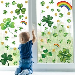 St Patricks Day Decorations,St Window 9 x 10 x 0.3 inches, Green
