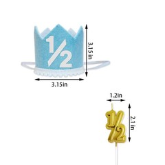 1/2 Birthday Boy Half Birthday Decorations High Chair Banner, 6 Month Tassel …