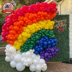 Rainbow Balloons Arch Kit – 175 Pcs party balloons ， balloons for birthday party