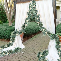 Eucalyptus Garland 6.56 Ft Lush Silver Dollar Leaves Boxwood Artificial Faux
