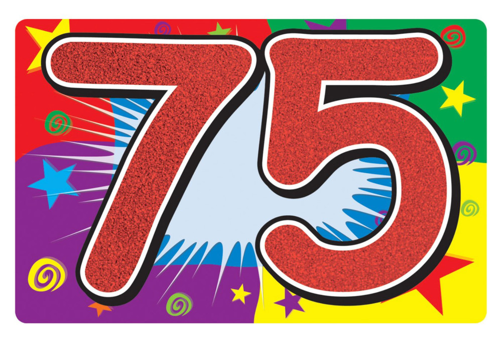 75TH BIRTHDAY SIGN FOR YARD OR PARTY WALL DECORATION