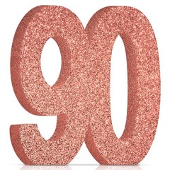 Rose Gold Glitter 90th Birthday Anniversary Decorations Table Centerpieces