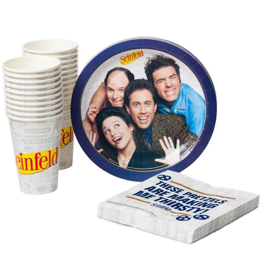 Silver Buffalo Seinfeld TV Series 60 Pack Partyware Disposable Paper Plates, …