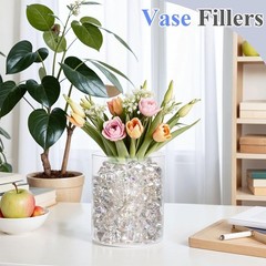 180PCS Iridescent Fake Ice Rocks – Clear Acrylic Fake Ice Cubes & Plastic Gems