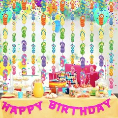 Cindeer 8 Pieces Flip Flop Decorations Summer Party Hanging Banner Flip Flop …