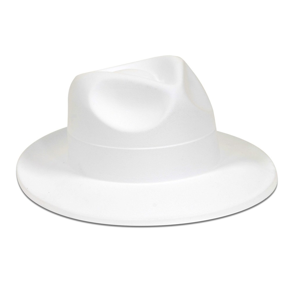 (TEN) WHITE VELOUR FEDORA/PARTY HATS CASINOS/EVENTS/NEW YEAR’S EVE ((10 HATS))