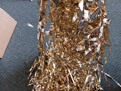 Large Bundle Long Gold Tinsel Garland Sparkly Party Event Craft Decoration