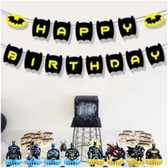 8Pcs Bat Hero Table Centerpiece Birthday Party Supplies Double Side Table Dec…