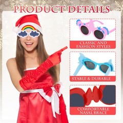 NICOWARM 24 Pcs Funny Party Sunglasses Photo Booth Props for Adults Teens