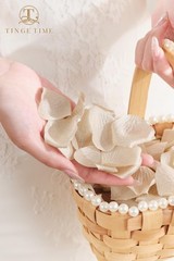 300 PCS Silk Rose Petals Light Gold Fake Flower Wedding Aisle Confetti