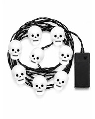 Haunted House LED Skull Lights Warm Set of 8 Battery Halloween String Decoration