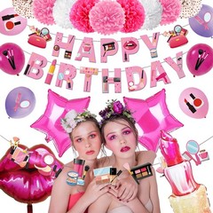 Makeup Party Supplies 66pcs Spa Party Decorations Set-Makeup Theme Party Deco…